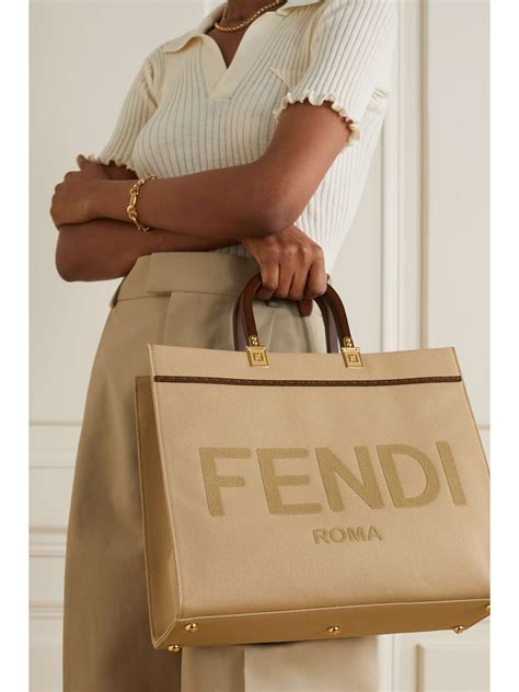 canvas fendi bag|Fendi tote bag canvas.